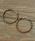 True Turq 6mm Copper Navajo Bead Hoop Earrings - Roaming Gypsy Boutique