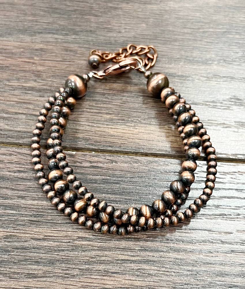 True Turq Copper Navajo Adjustable Bracelet - Roaming Gypsy Boutique