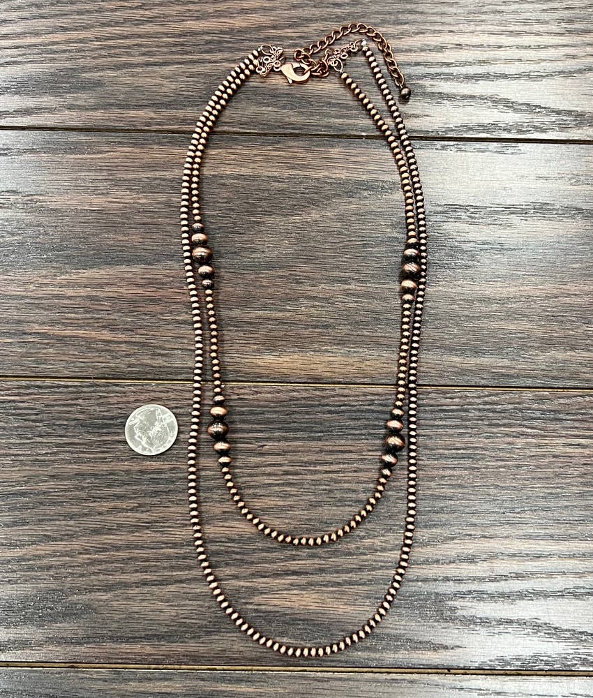 True Turq Copper Navajo Bead Necklace - Roaming Gypsy Boutique