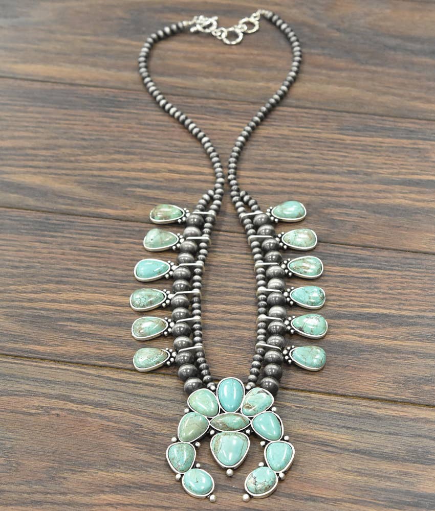 True Turq Heavenly Squash Necklace - Roaming Gypsy Boutique