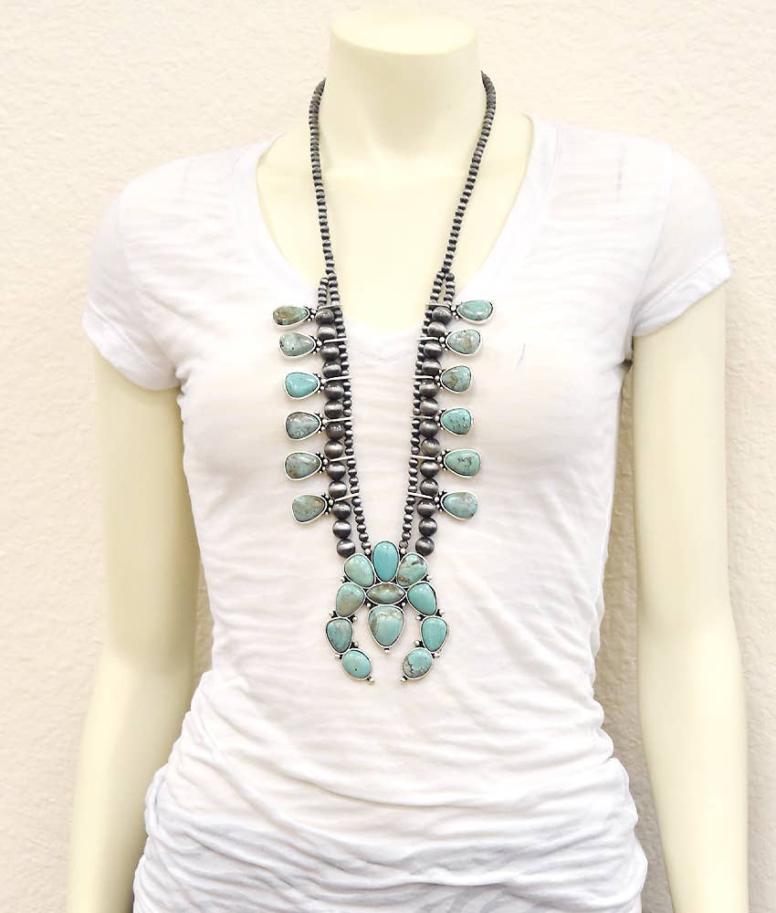 True Turq Heavenly Squash Necklace - Roaming Gypsy Boutique