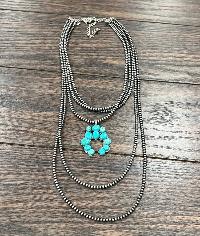 True Turq Naja Gliff Turquoise Necklace - Roaming Gypsy Boutique