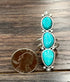 True Turq Triple Stone Adjustable Ring - Roaming Gypsy Boutique