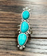 True Turq Triple Stone Adjustable Ring - Roaming Gypsy Boutique