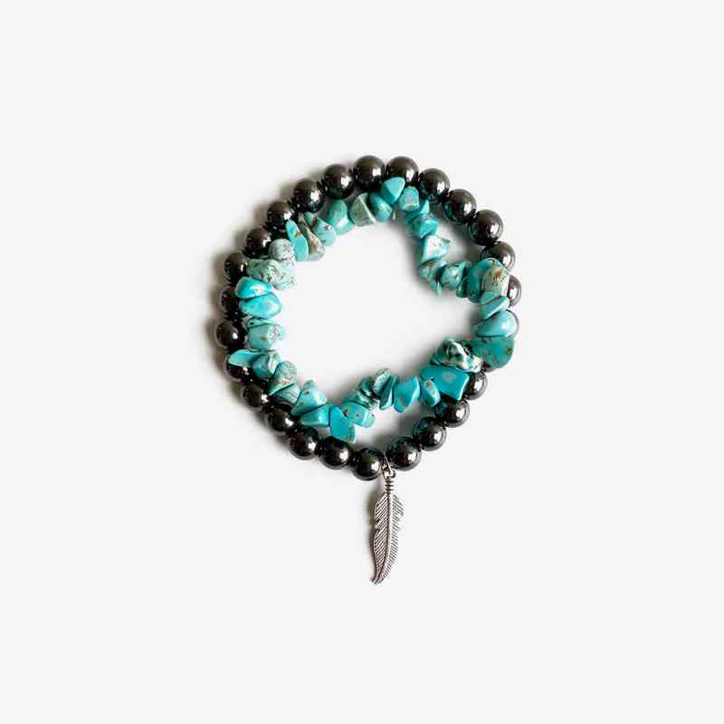 Turquoise Alloy Bracelet - Roaming Gypsy Boutique