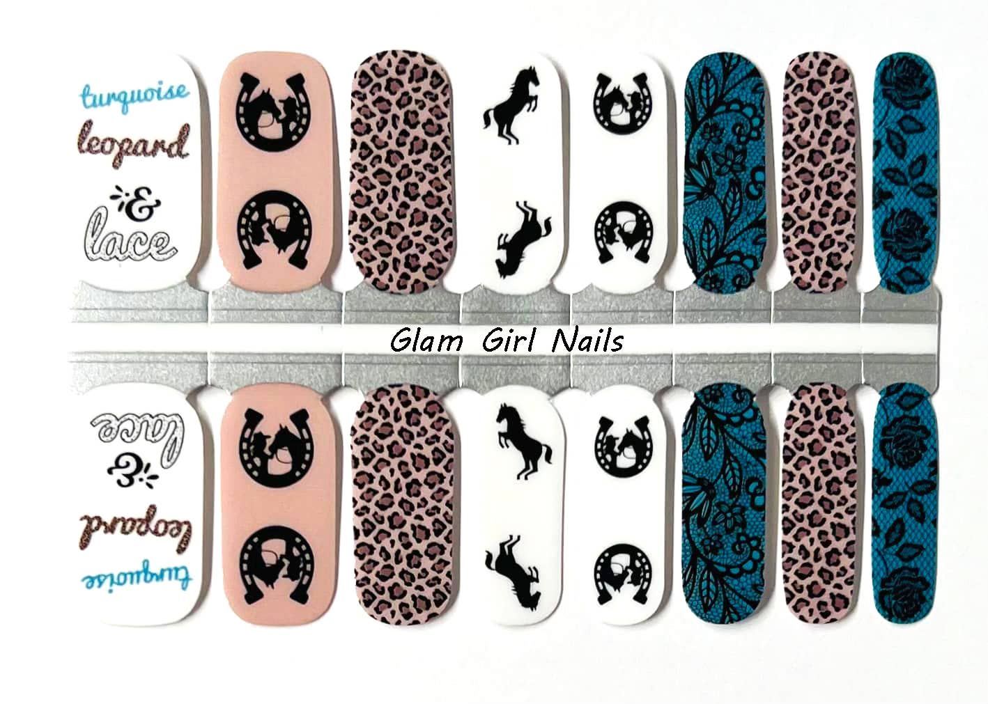 Turquoise Cowgirl Nail Wraps - Roaming Gypsy Boutique