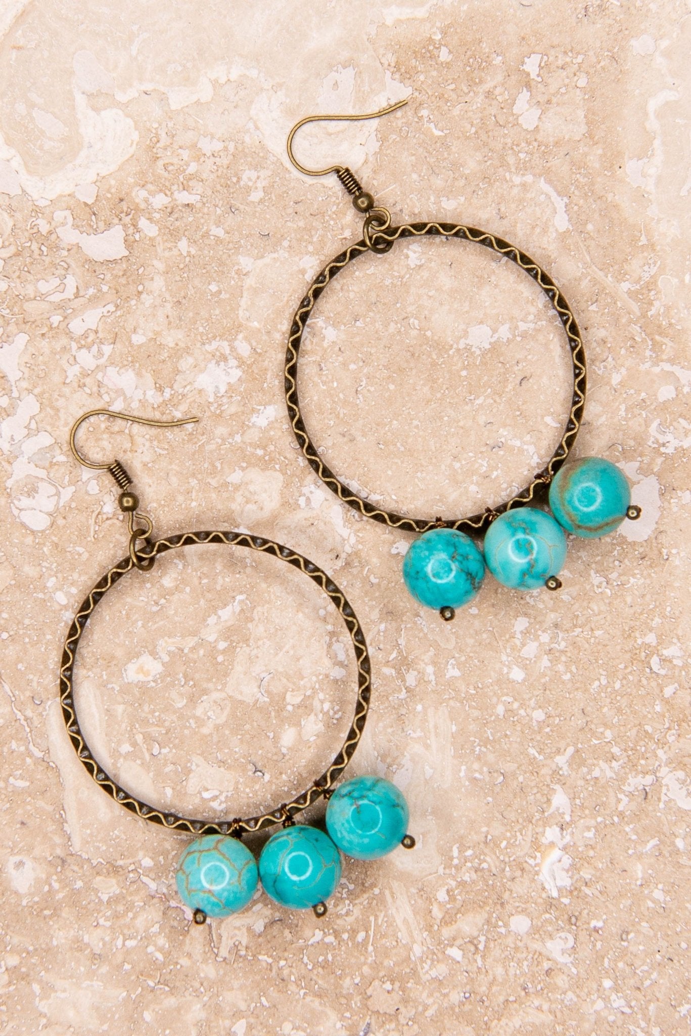 Turquoise Olivia Earrings - Roaming Gypsy Boutique