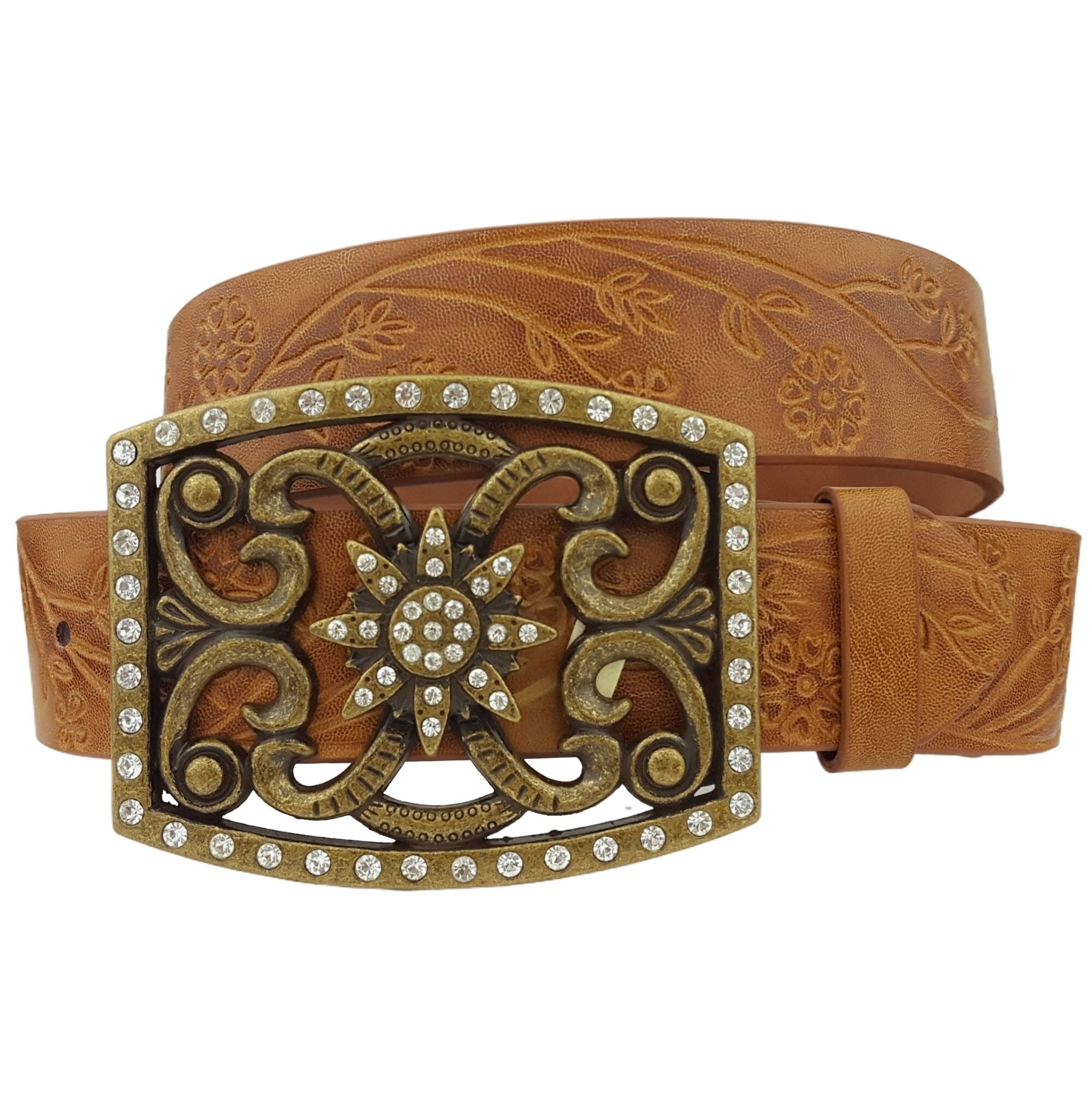 Vintage Bling Floral Belt - Roaming Gypsy Boutique