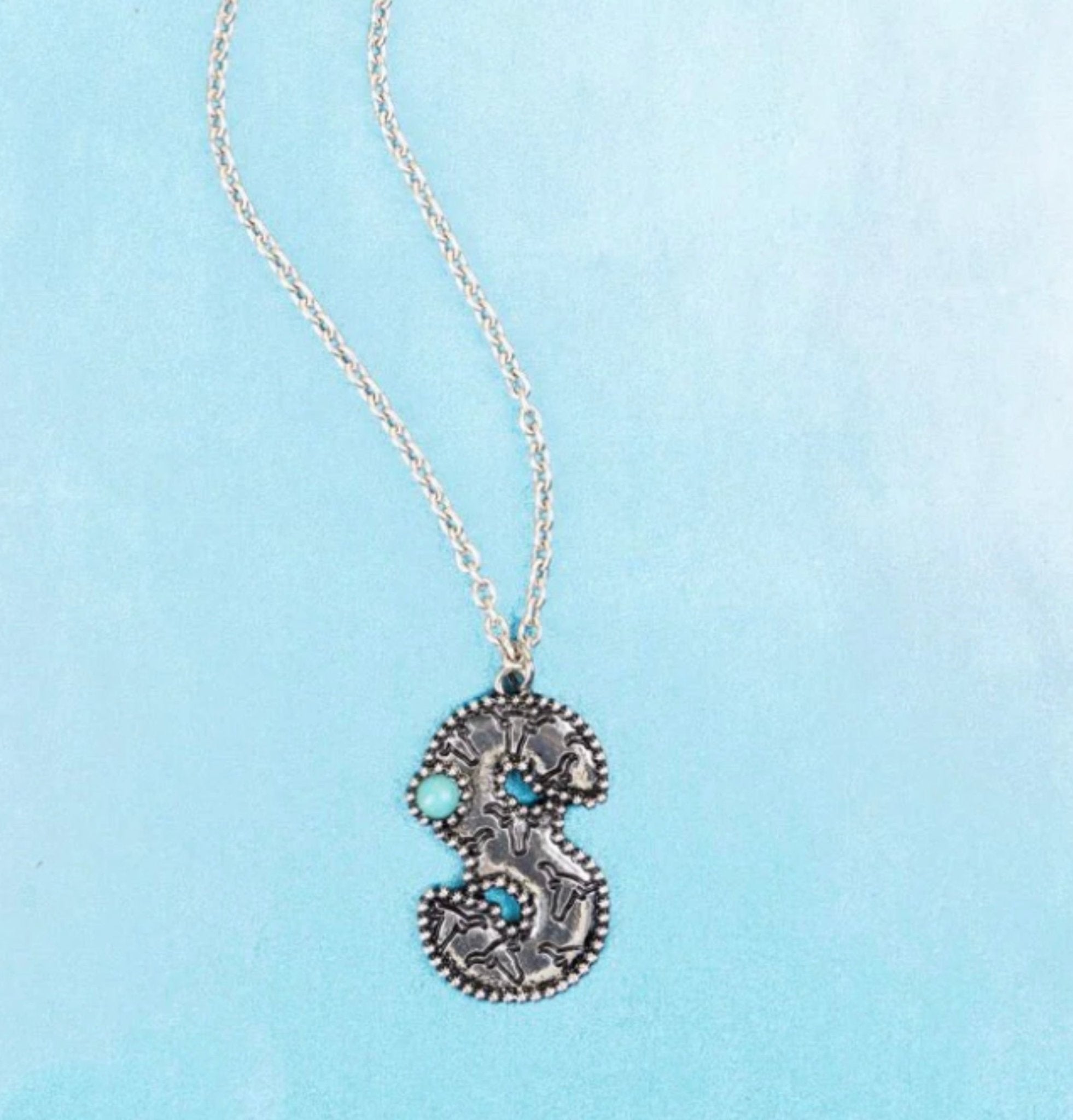 Western Gypsy Initial Necklace - Roaming Gypsy Boutique