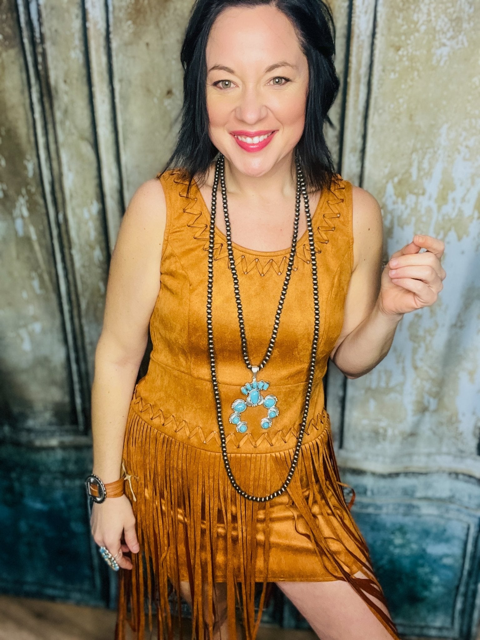 Western Woodstock Fringe Dress - Roaming Gypsy Boutique