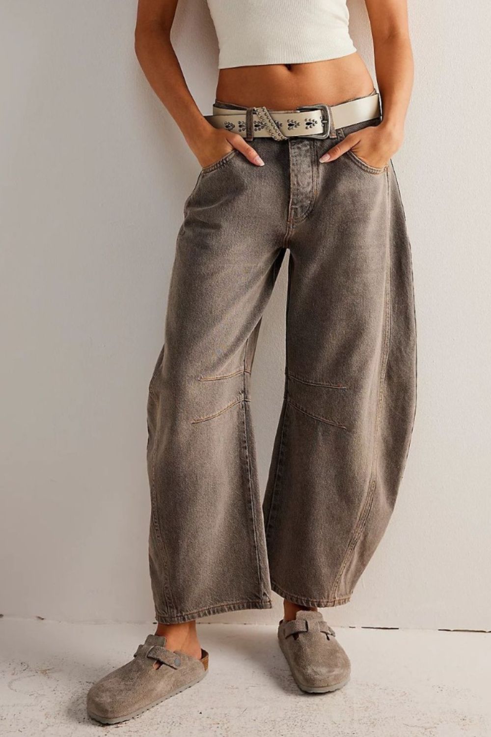 Wide Leg Jeans with Pockets - Roaming Gypsy Boutique