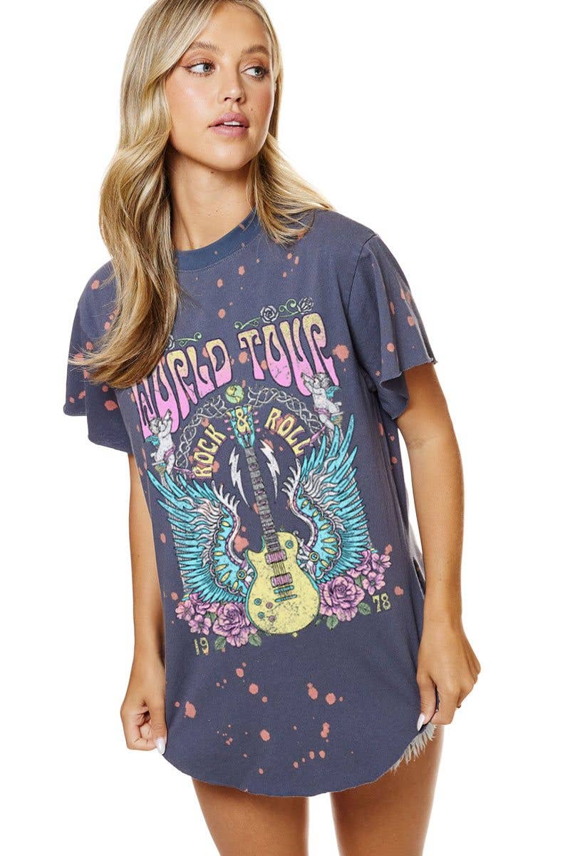 World Tour Rock '&' Roll Tee - Roaming Gypsy Boutique