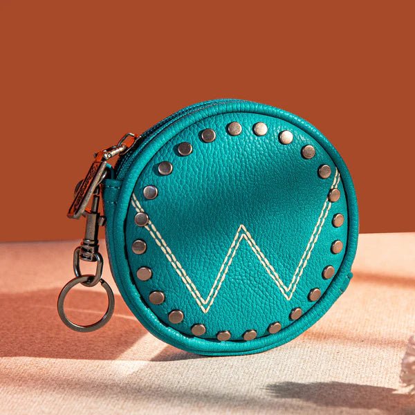 Wrangler Coin Pouch "W" Logo Bag Charm - Turquoise - Roaming Gypsy Boutique