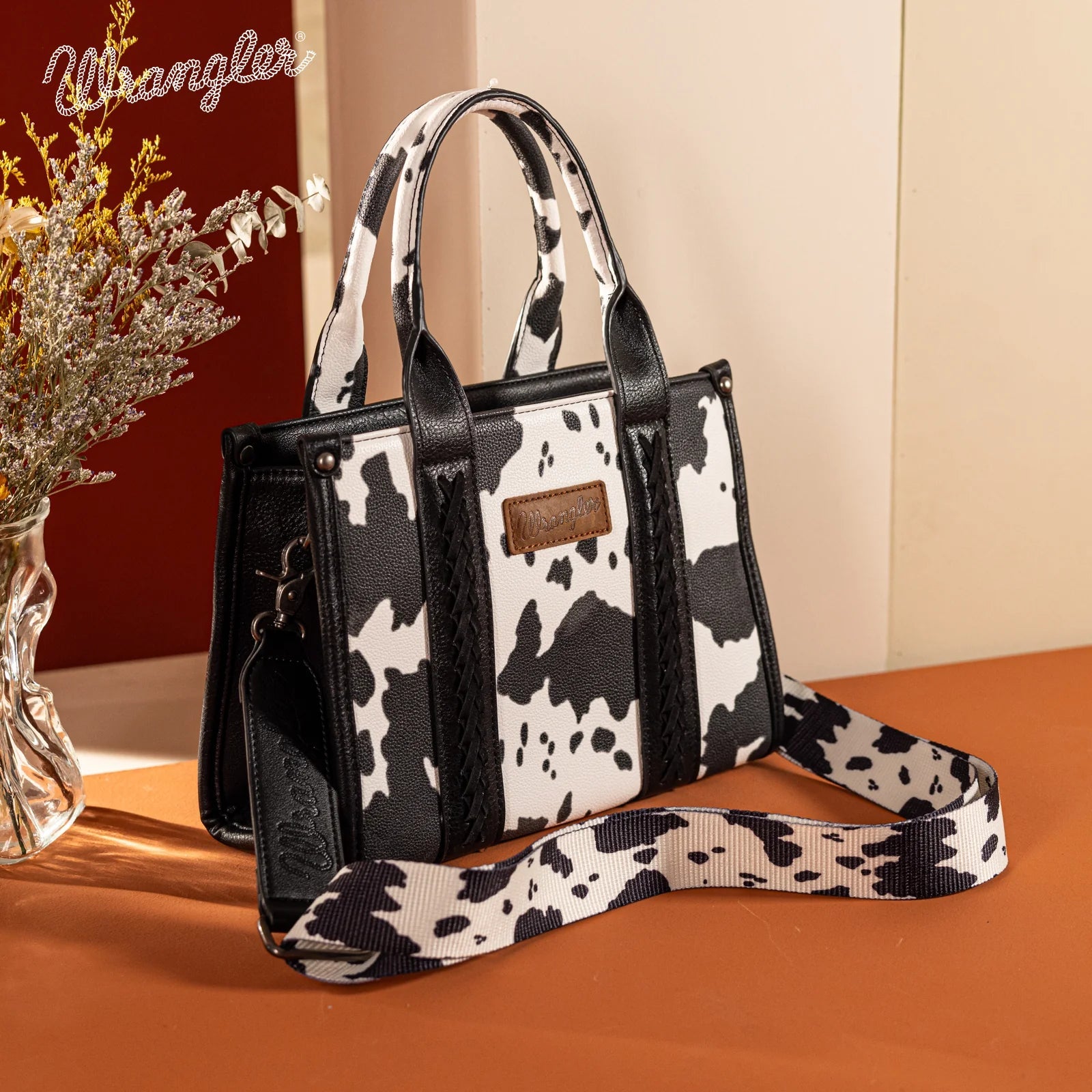 Wrangler Cow Print CC Tote/Crossbody - Roaming Gypsy Boutique