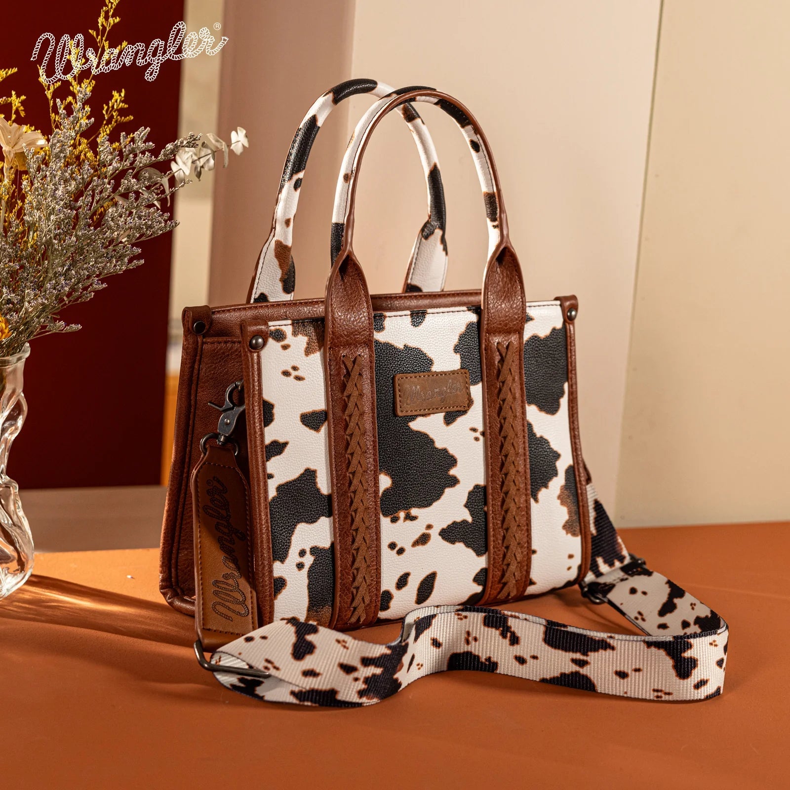 Wrangler Cow Print CC Tote/Crossbody - Roaming Gypsy Boutique