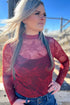 Write It In Red Lace Top - Roaming Gypsy Boutique