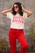 XOXO Checkered Tee - Roaming Gypsy Boutique